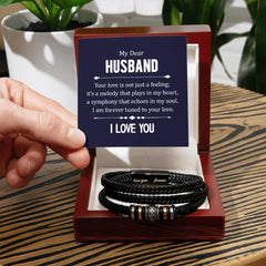 Your Love is not Just a Feeling - Mens Leather Bracelet